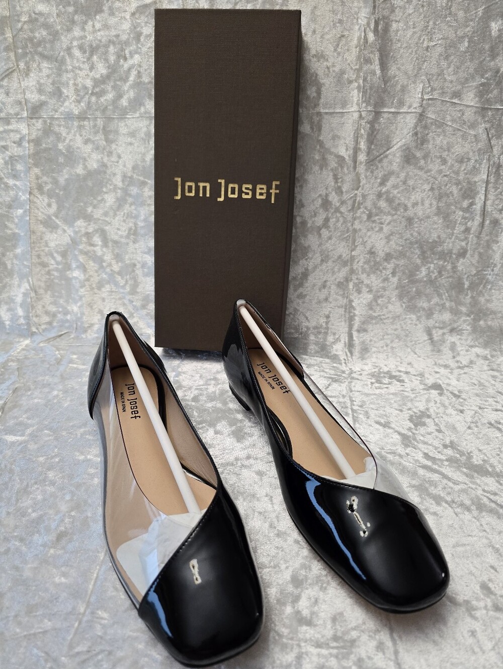 Jon Josef "Punk Black Patent" Leather Women's Flats